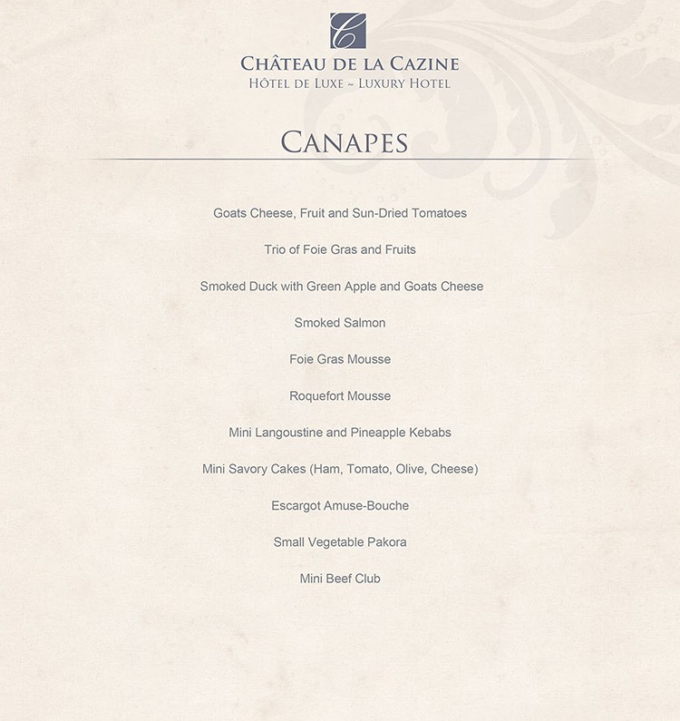 Choosing the Perfect Wedding Menu at Chateau de la Cazine Tips and Ideas Weddings Chateau de Choosing the Perfect Wedding Menu at Chateau de la Cazine Tips and Ideas Weddings Chateau de